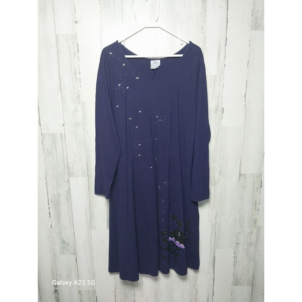 Mill Valley Clothing Women's Large Purple Long Sleeve Dress